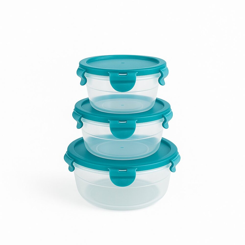 LocknLock Round Food Storage Containers – Set of 3